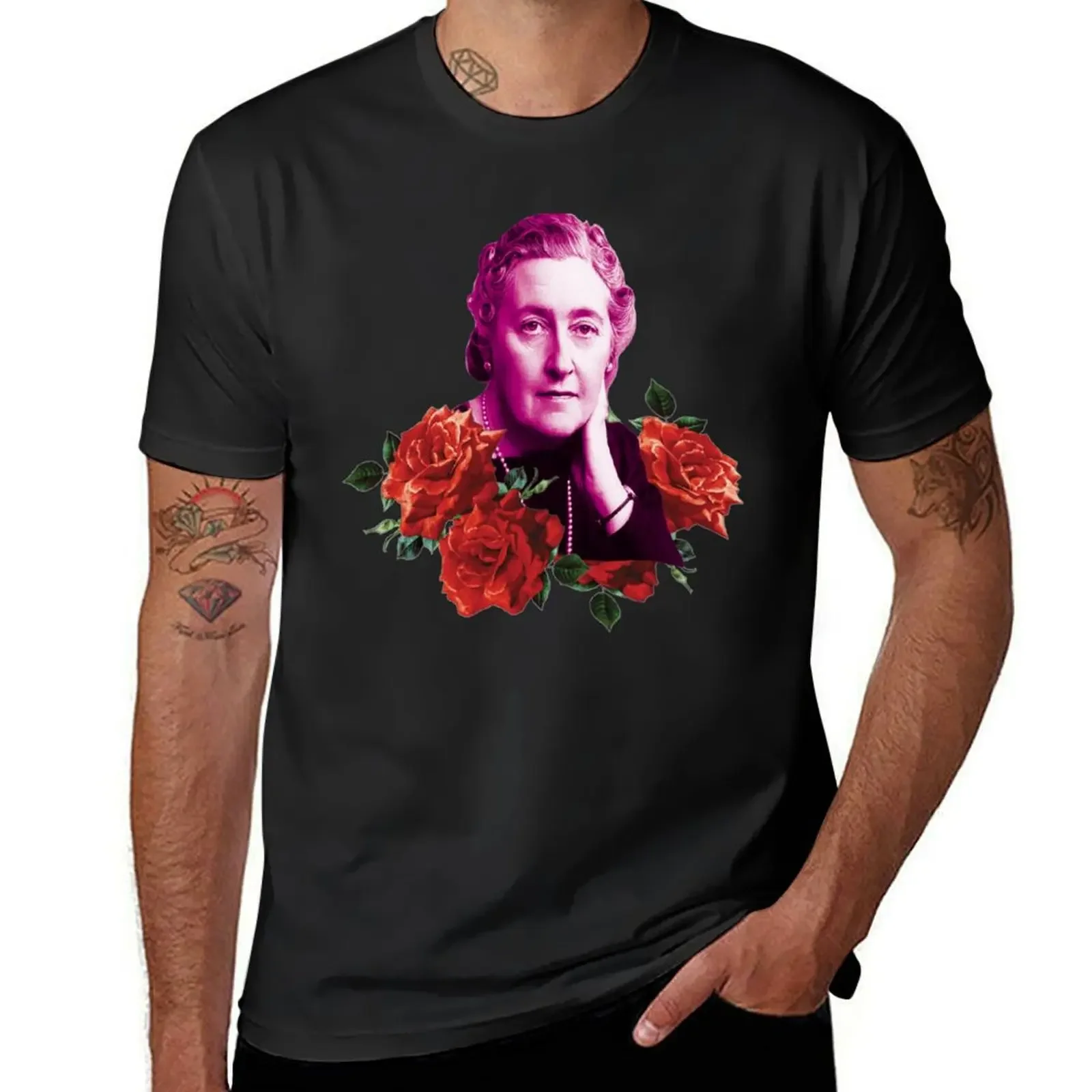 

agatha vintage art T-Shirt summer top man clothes tops shirts men