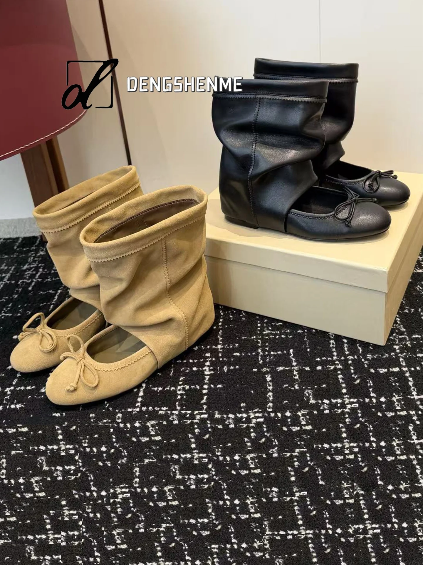 bottes-en-cuir-mi-mollet-a-bout-rond-pour-femme-style-coreen-tendance-avec-talon-compense-interne-de-4-cm-bottines-de-ballet-courtes