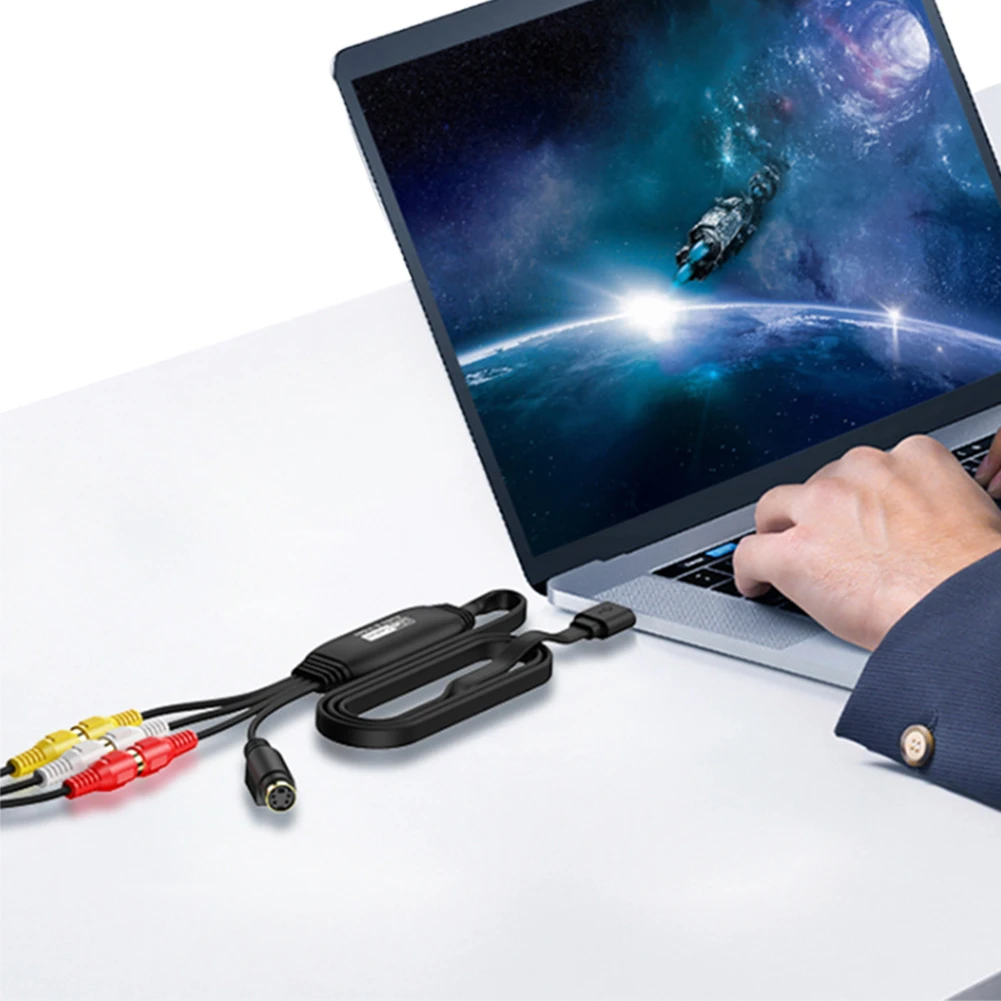 بطاقة التقاط الفيديو USB VHS TV DVD VCR بطاقة محول التقاط الصوت RCA إلى USB محول الفيديو محول لنظام التشغيل Windows Mac Linux #1