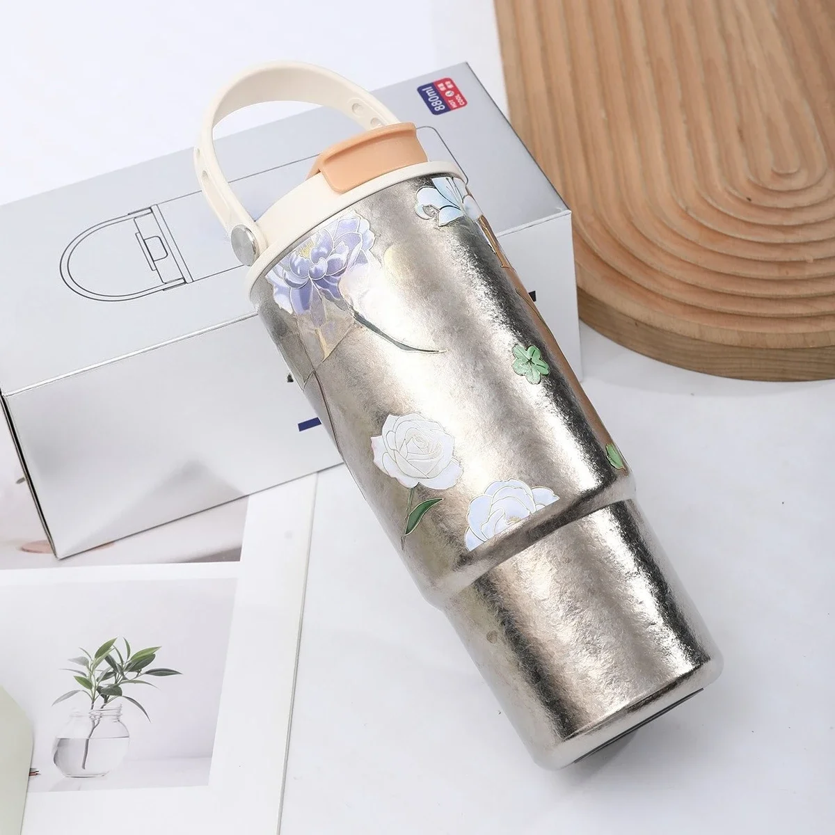 2026NEW Large Capacity Car Cup, Simple And Stylish Handle Insulated Cup, Outdoor Sports Portable Cup