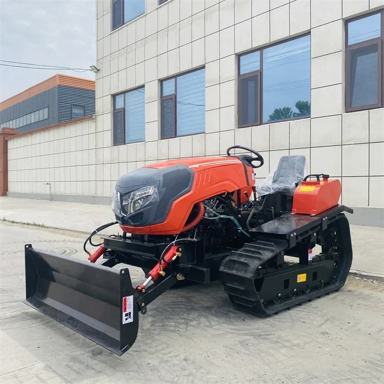 Máquina de gestión Pastoral, cultivador rotativo de orugas diésel, maquinaria agrícola de alta potencia, Tractor sobre orugas