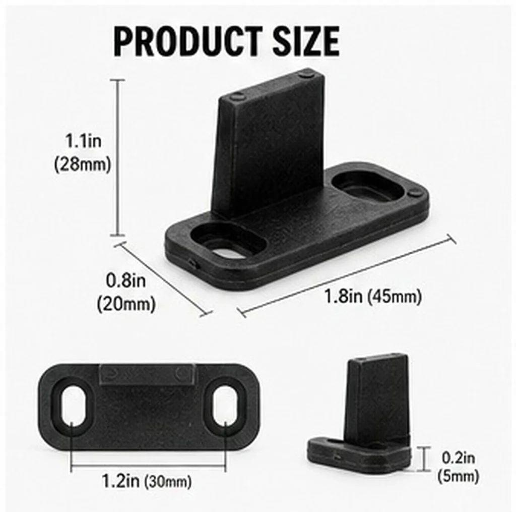 4Pcs Sliding Door Guide Floor Mount Brackets for Barn Closet Wardrobe Bypass Doors Hardware Floor Guide Sliding Door Track