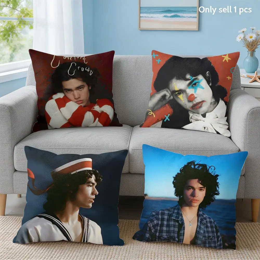 Singer C-Conan Gray Cushion Cover Soft Short Plush Throw Pillow Cover Hidden Zipper Cutecore Sofa Bedroom Home Decor