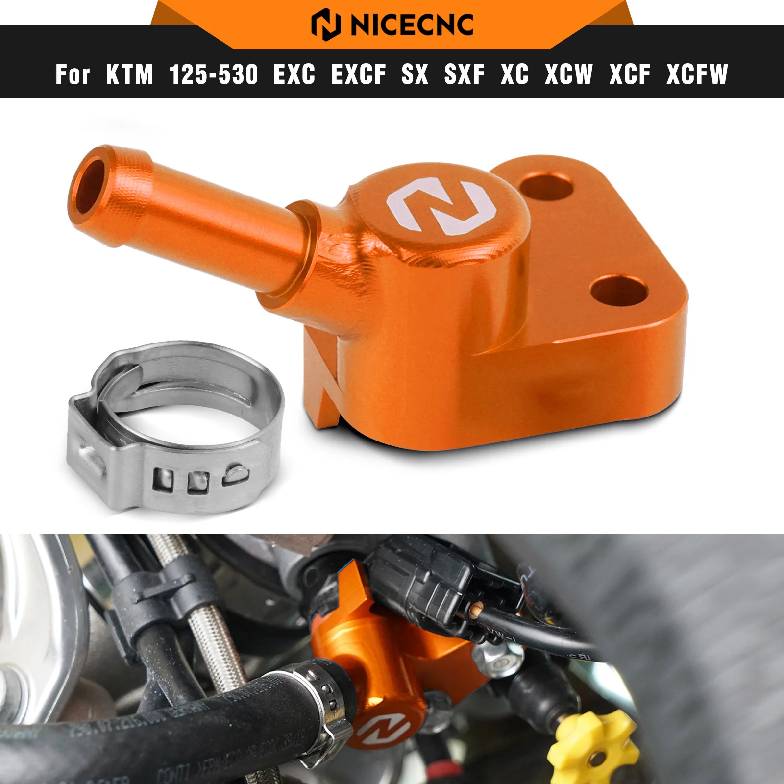 

NICECNC For KTM EXC-F 350 EXC-F 450 SXF 450 2017-2025 Fuel Rail For Husqvarna FE 350 FE 450 FE 501 GasGas EXF ECF MCF 350 450