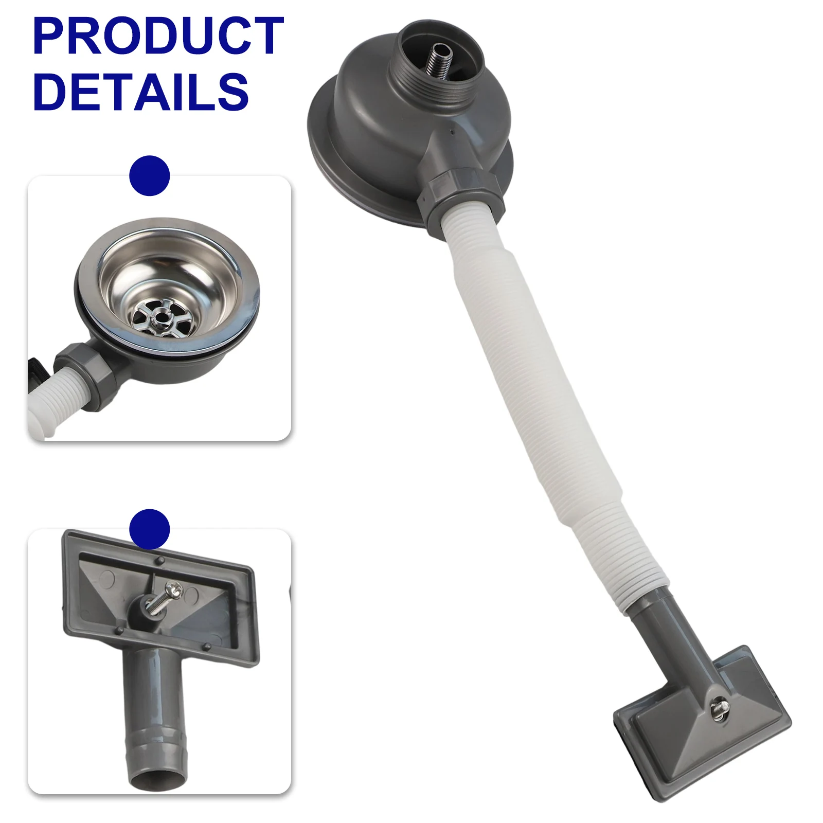 Adjustable Sink Overflow Kit Made from 304 Stainless Steel Compatible with Standard G1 Drainage Outlet and Multiple Sink Designs