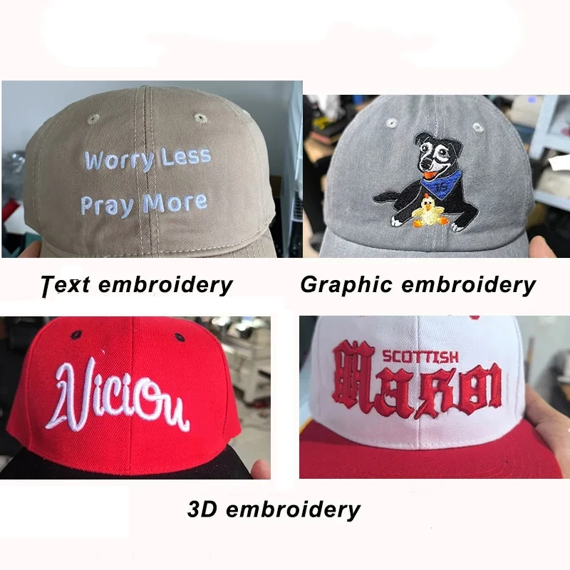 BaronHong Custom LOGO Baseball Cap Hard Top for Adult Fashion DIY Letter Embroidery Hats Cotton Design Caps Wholesale Unisex