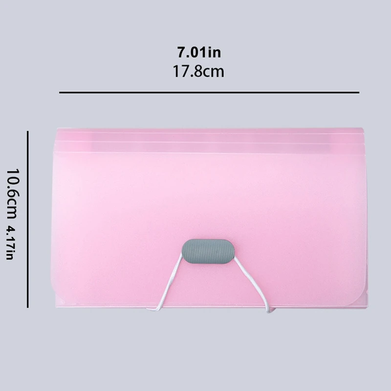 A6 Expanding File Folder Buckle Wallet Organ Bag Documents Folders Organizer File Pouch Bill Folder Family School Office Binder