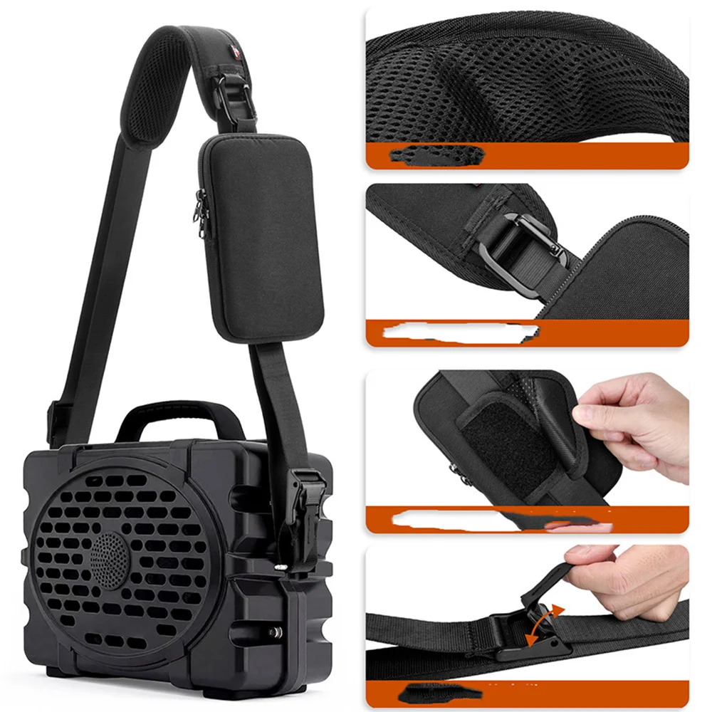 Portable Cross-Body Shoulder Strap for Original Gen3 Waterproof Speaker  Adjustable Padded with Phone Pouch & Metal Clip