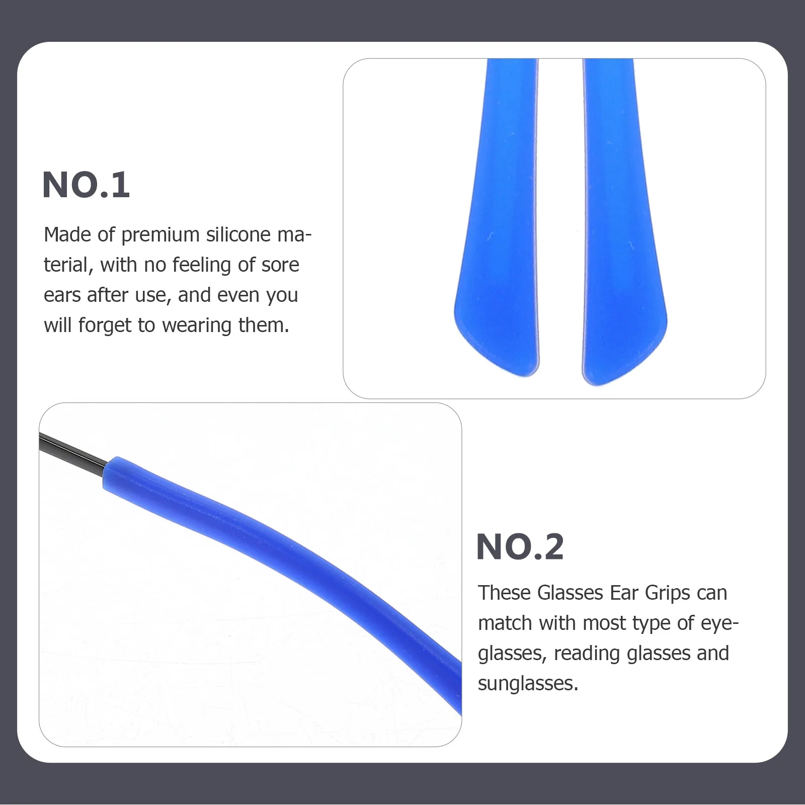 

12 Pairs Eyeglass Leg Covers Silicone Cushions Non Slip Anti Irritating Glasses Accessories Red Blue Purple Black White Coffee