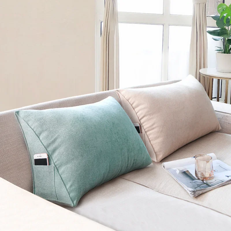 

Headboard Wedge Pillow Bed Sofa Rest Reading Pillow Bolster Triangular Pillow Sitting In Bed-Backrest Positioning Support