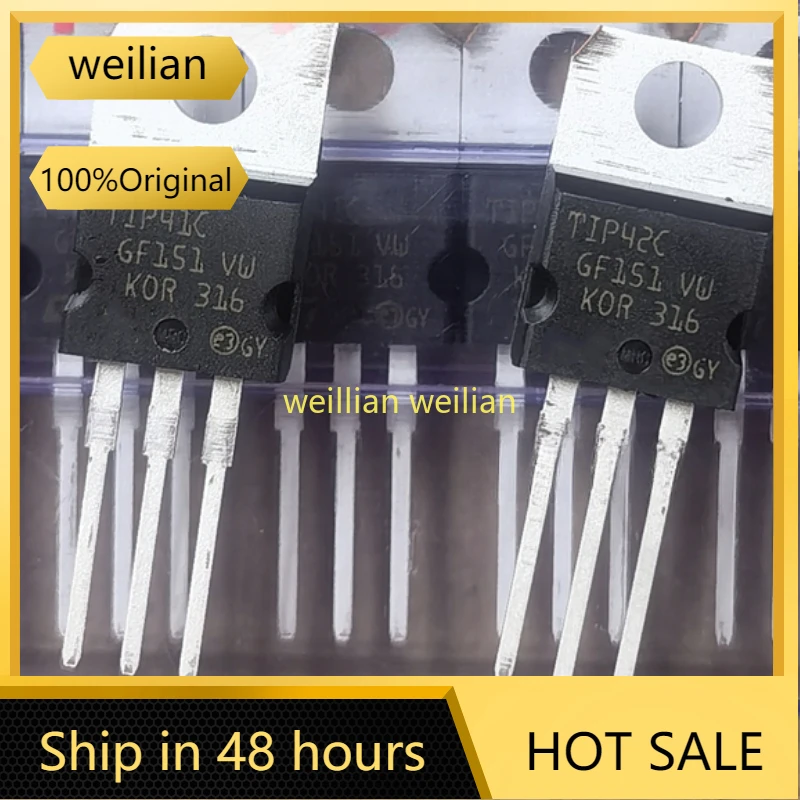 10PCS/Lot 100% Real Original New Imported TIP41C TIP42C TlP41C TlP42C TIP41 TIP42 TO-220