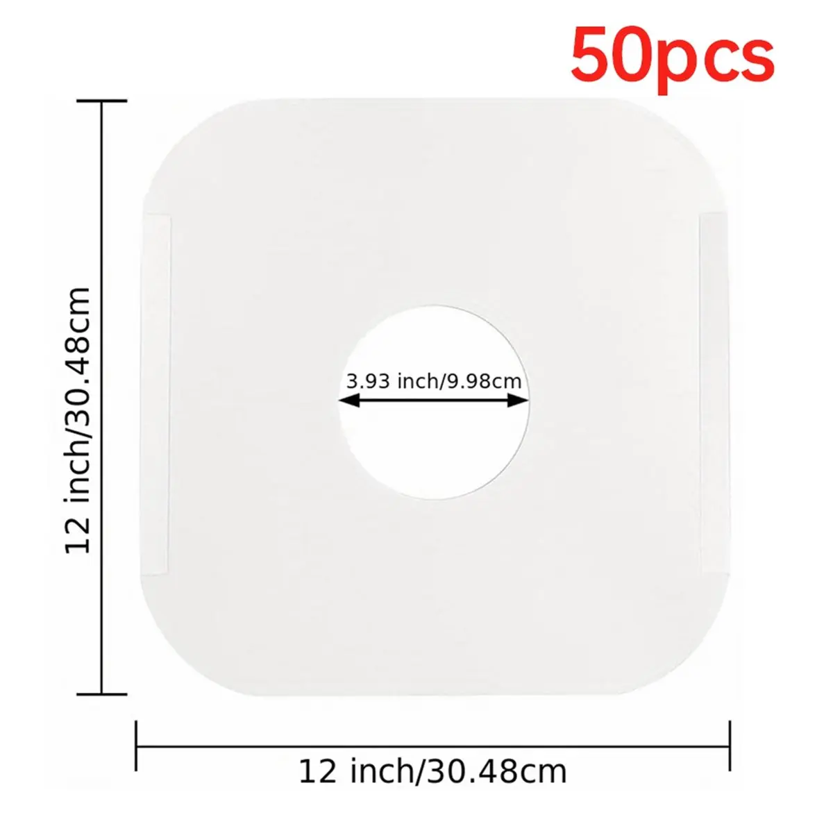 B72ABG 50 PCS 12 Inch Round Corner Paper LP Inner Sleeves Album Covers Center Hole for Record Protection