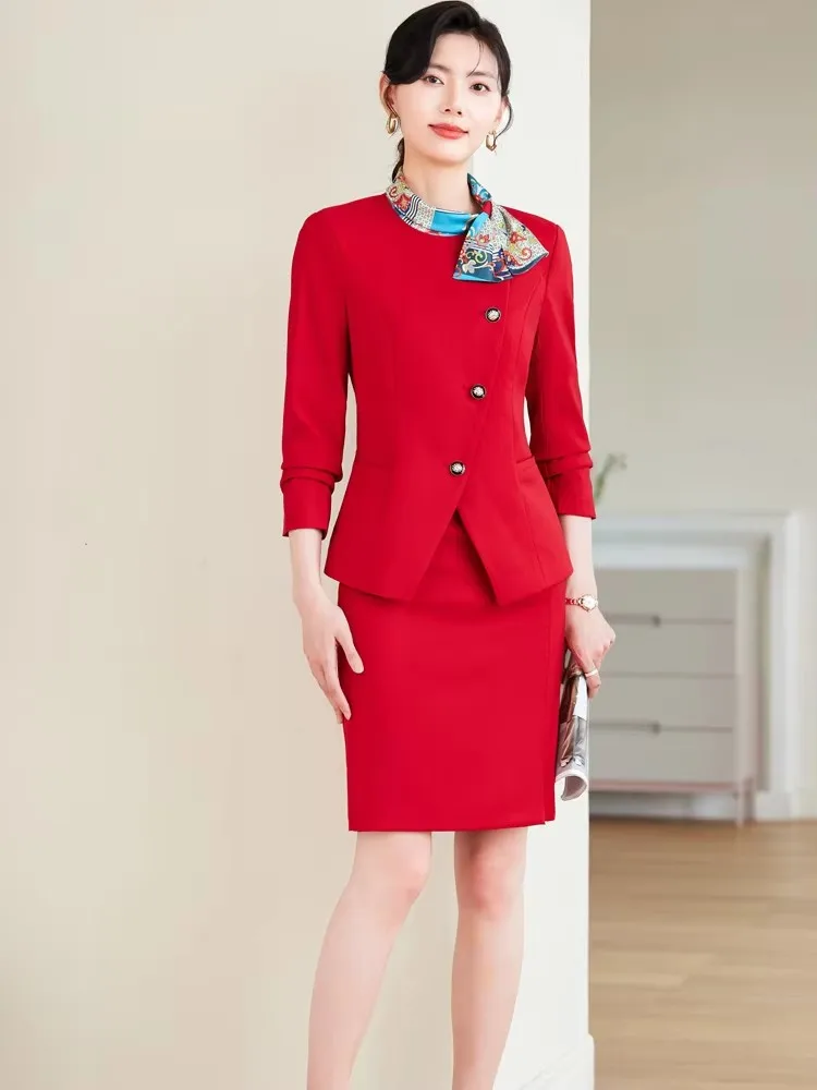 

Alyssa-Professional Two-Piece Jacket and Skirt for Women, Slim Fit, Fashionable and Elegant, New Style, 2025