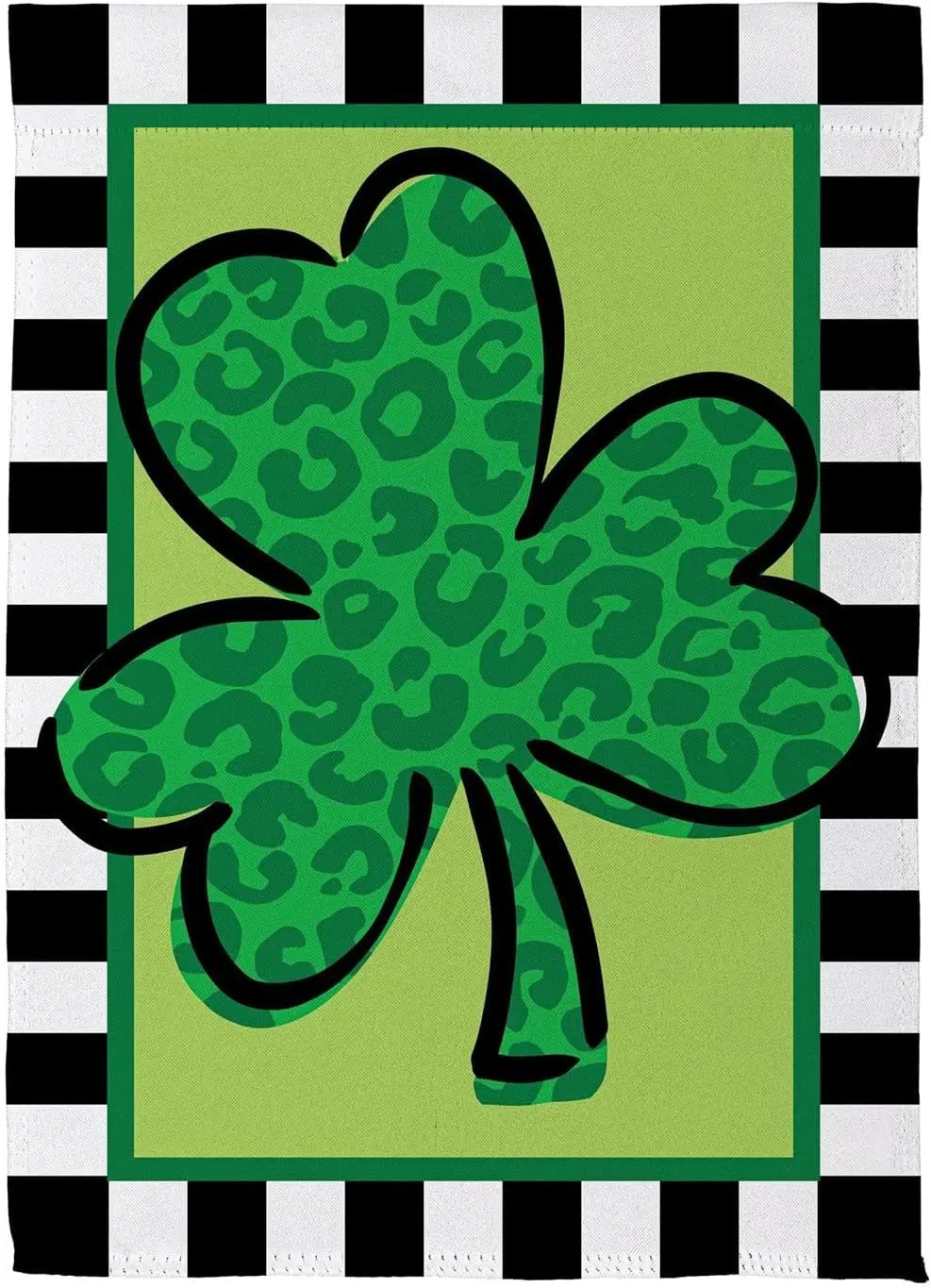Evergreen Patterned ShamrockSuede House Flag 43x29 Double Sided, Welcome Spring Flags For Outside House, Front Door, Garden, ZZM