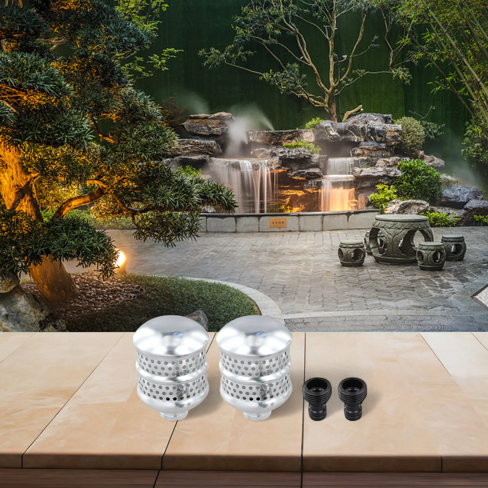 

Set of 2 Aluminum Bubbler Sprinkler Heads for Garden Hose Slow Flow Watering to Protect Plant Roots and Promote Healthy Growth