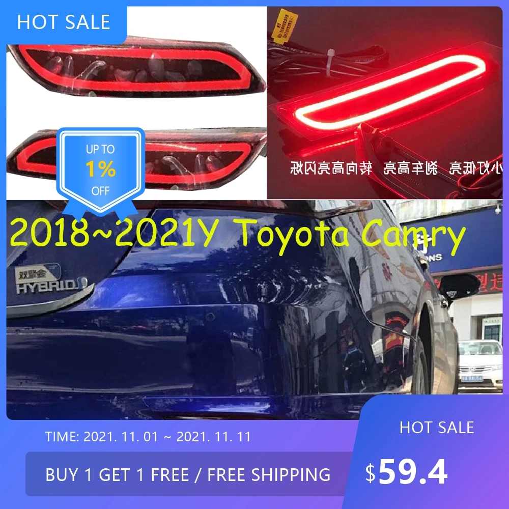 

Video 2018~2021y auto bumper tail light Aurion camry taillight Reversg Brake LED auto accessories Taillamp camry light fog