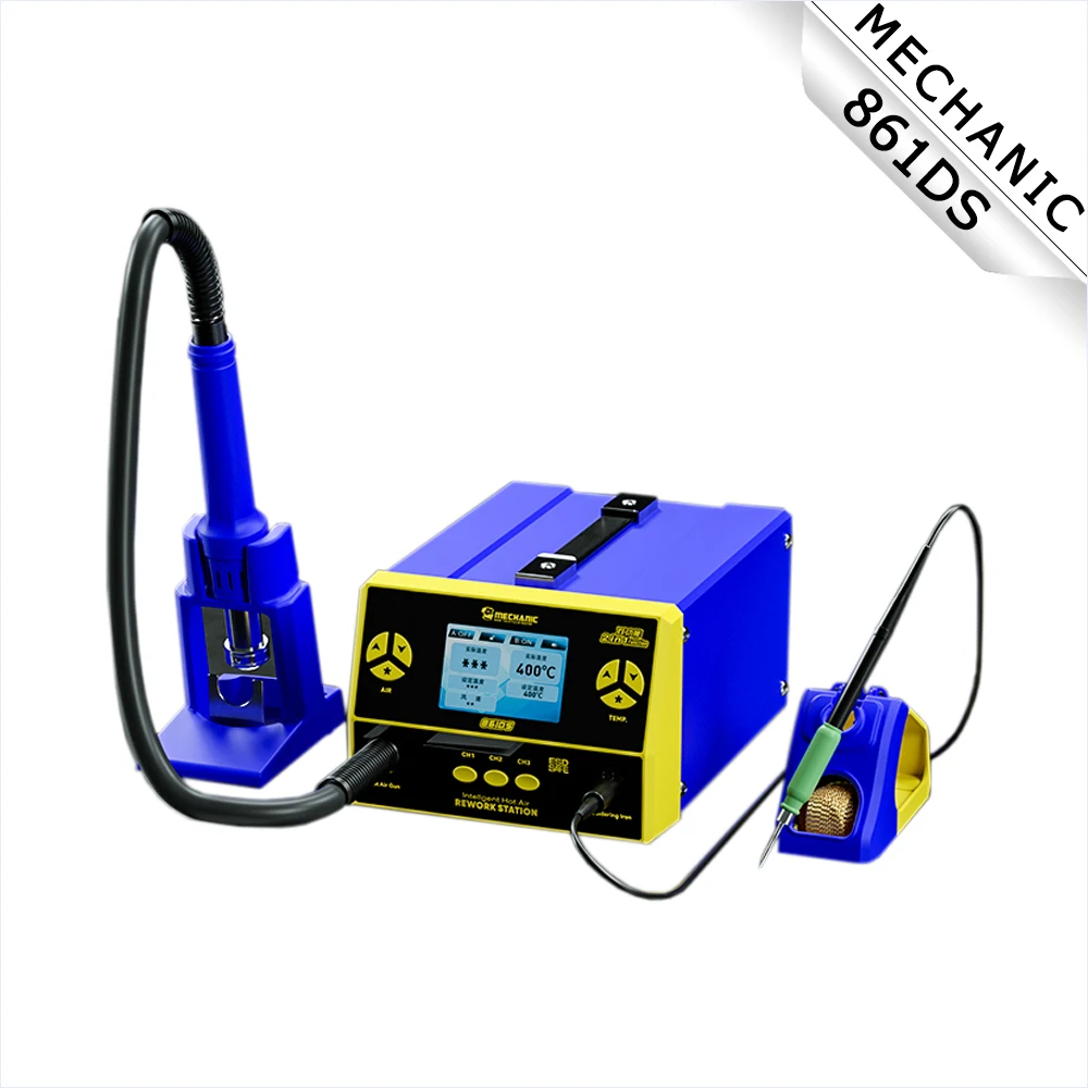 MECHANIC 861DS 2 In 1 Dual Function Welding Station Induction Dormant Wind Gun Electric Soldering Iron Rework Repair Station