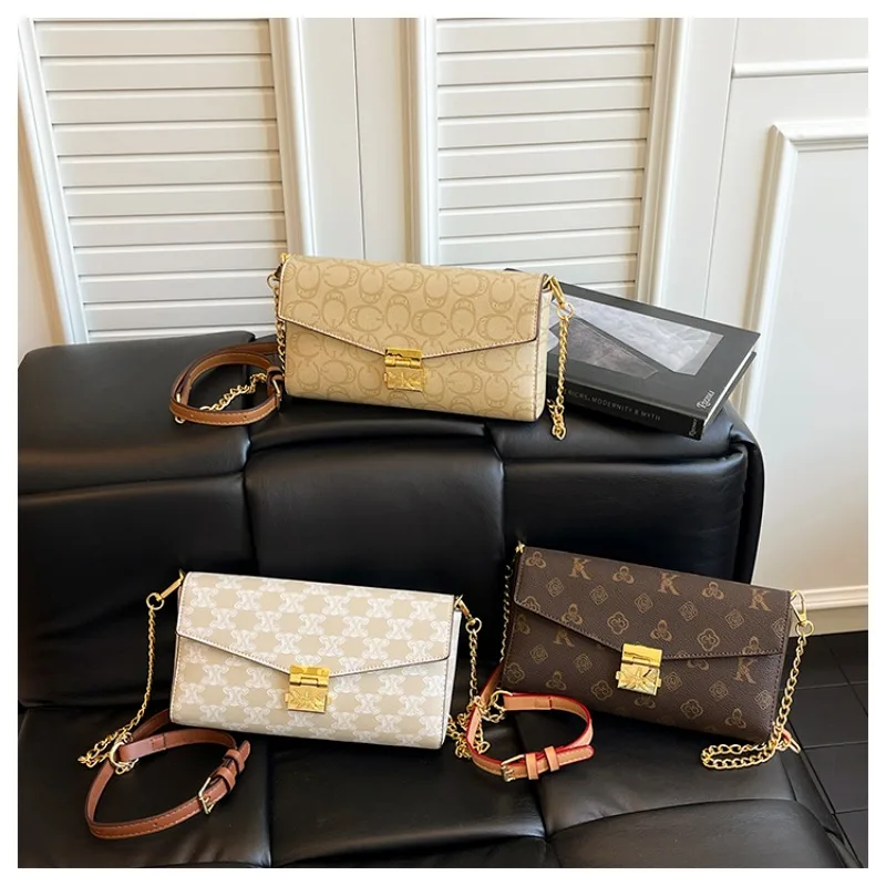 

Модная дизайнерская мини-сумка-клатч для женщин с элегантным классическим логотипом и повседневным деловым стилем