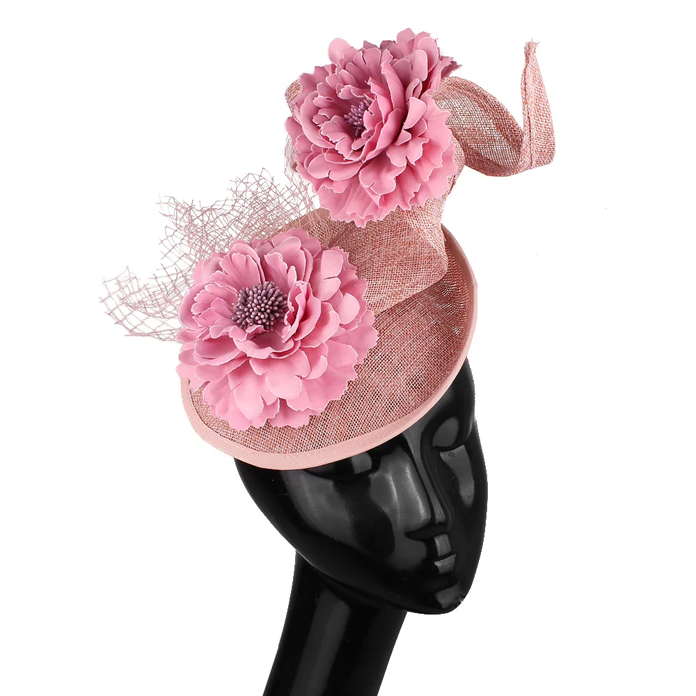 

Wedding Fancy Flower Chapeau Cap For Ladies Church Fascinator Hat Women Charming Event Race Party Headpiece Hair Clip Headwear