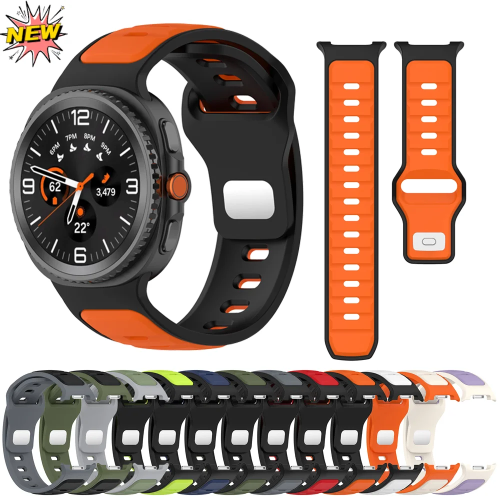 Sports Silicone Band for Samsung Galaxy Watch 8 40mm 44mm Breathable Bracelet Correa Samsung Galaxy Watch 8 Classic 46mm Strap