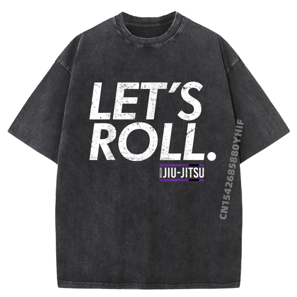 

Ju Jitsu Bjj Summer Comfortable Streetwear Tops & Tees Graphic Tee Printed T-Shirt Retro Washed Special T-Shirt
