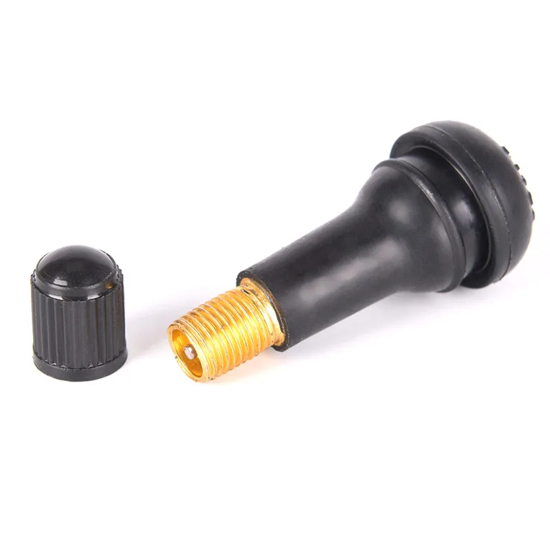 New 5PCs/set Black TR413 Tubeless Car Wheel Tire Valve Stems with Caps Tyre Rubber Valves With Dust Caps