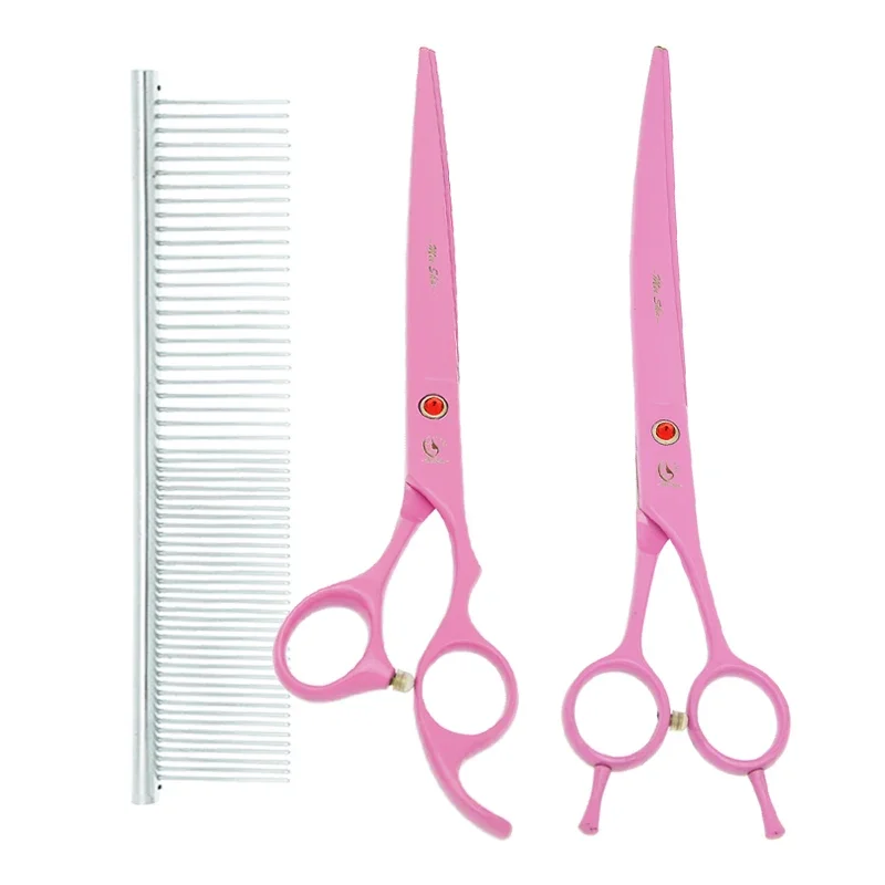 Meisha 8 inch Professional Dog Shears Pet Grooming Scissors Straight Cutting Thinning Curved Trimming Tools Pet Supplies B0056A