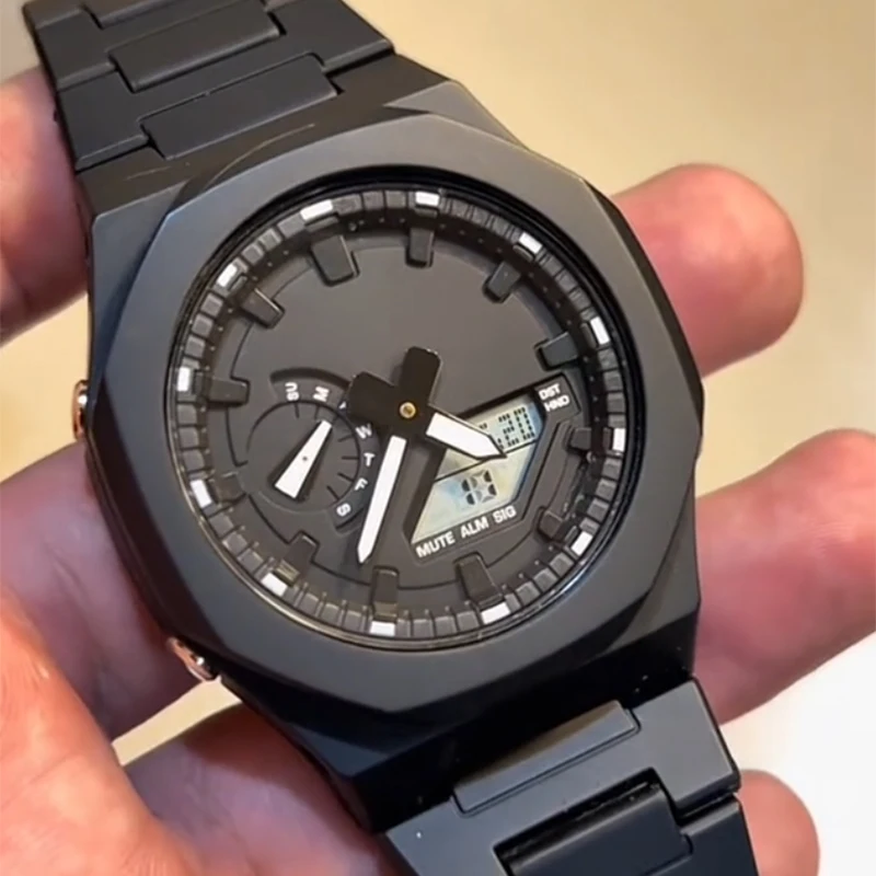 Мужские модные повседневные спортивные кварцевые часы в деловом цвете с градуированным циферблатом, водонепроницаемые, с подсветкой и датой