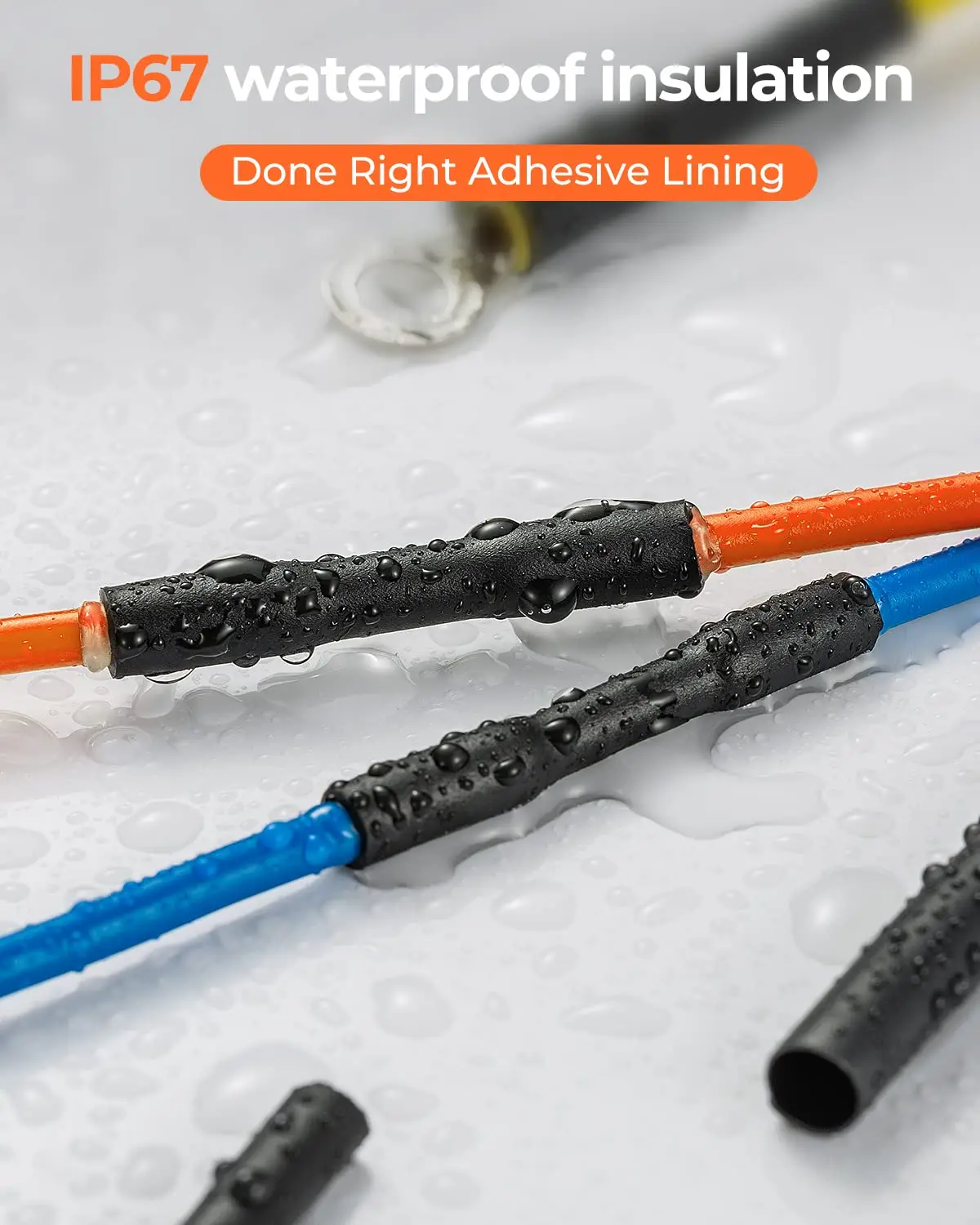 مجموعة أنابيب الانكماش الحراري 400 قطعة - 1:1 مبطنة باللون الأسود بالكامل، غلاف انكماش من الدرجة البحرية - أنابيب الانكماش الحراري الصناعية #5