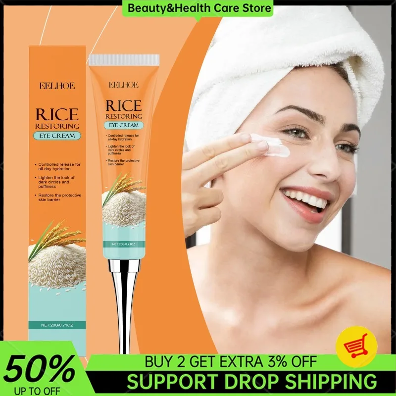 Rice Restoring Eye Cream All-day Moisturizing Serum Fade Dark Circles Wrinkle Removal Restore The Protective Skin Barrier Care