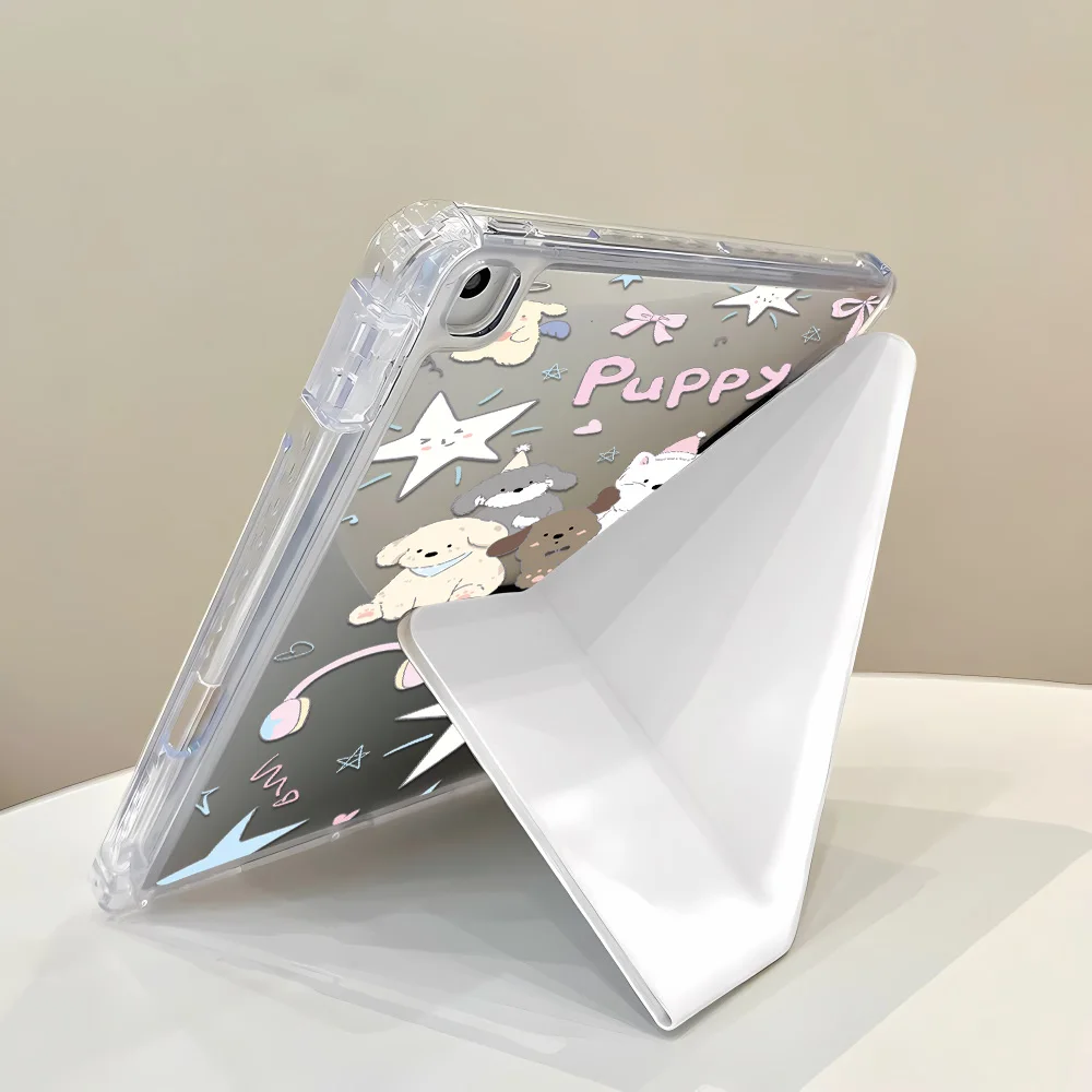 Cute Puppy Clear Case For iPad Pro 11 12.9 13 10.5 iPad A16 11 10.9 inch 2022 Mini 7 6 Air 11 2024 13 5 4 3 2 1 Covers Fundas