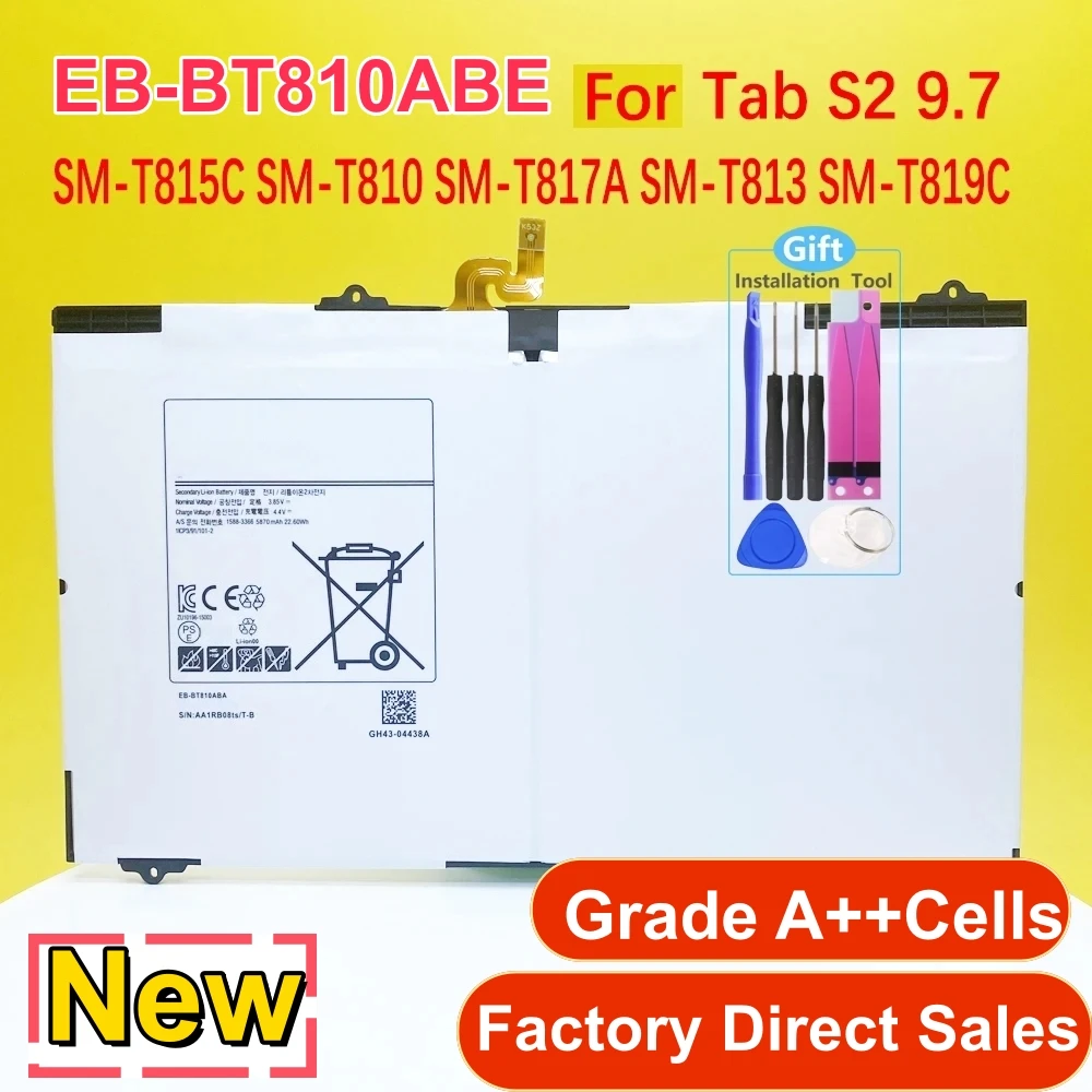 EB-BT810ABE EB-BT810ABA Battery For Samsung GALAXY Tab S2 9.7 SM-T815C SM-T810 SM-T817A SM-T813 SM-T819 T813 T815 T817