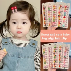 10 PCS 2024 New Baby Hairpin Fruit Bows Cartoon Hair Clips Baby Side Bangs Clip for Kawaii Girls Headdress Accessories Baby Bows