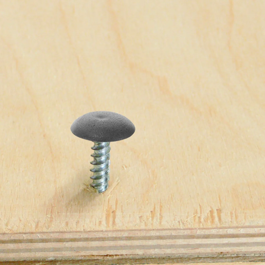 200 Uds tapas de cubierta de tornillo de plástico negro para tornillos cruzados tapones de orificio autorroscantes impermeables fijaciones de fijación decorativas tornillo de tapa