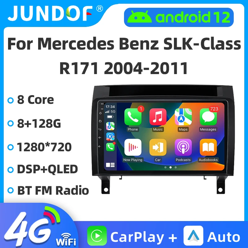 

Jundof For Benz SLK-Class R171 2004-2011 2K QLED Android 13 Car Radio Multimedia Video Player GPS AI Voice CarPlay Head Unit 4G