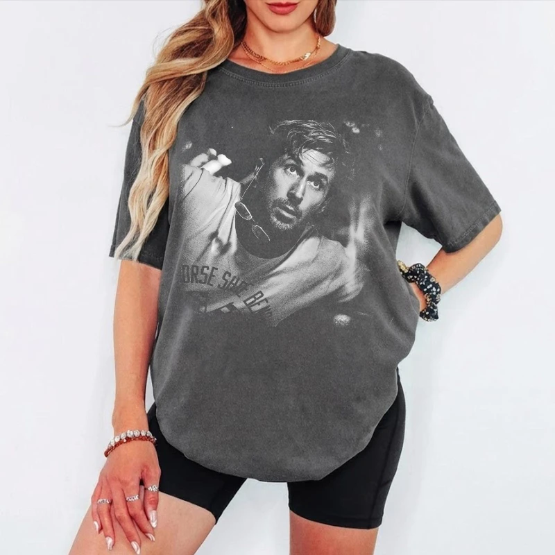 Ryland Grace Ryan Gosling 90s retro shirt, Project Hail Mary movie T-shirt; Summer loose casual couple streetwear shirt.