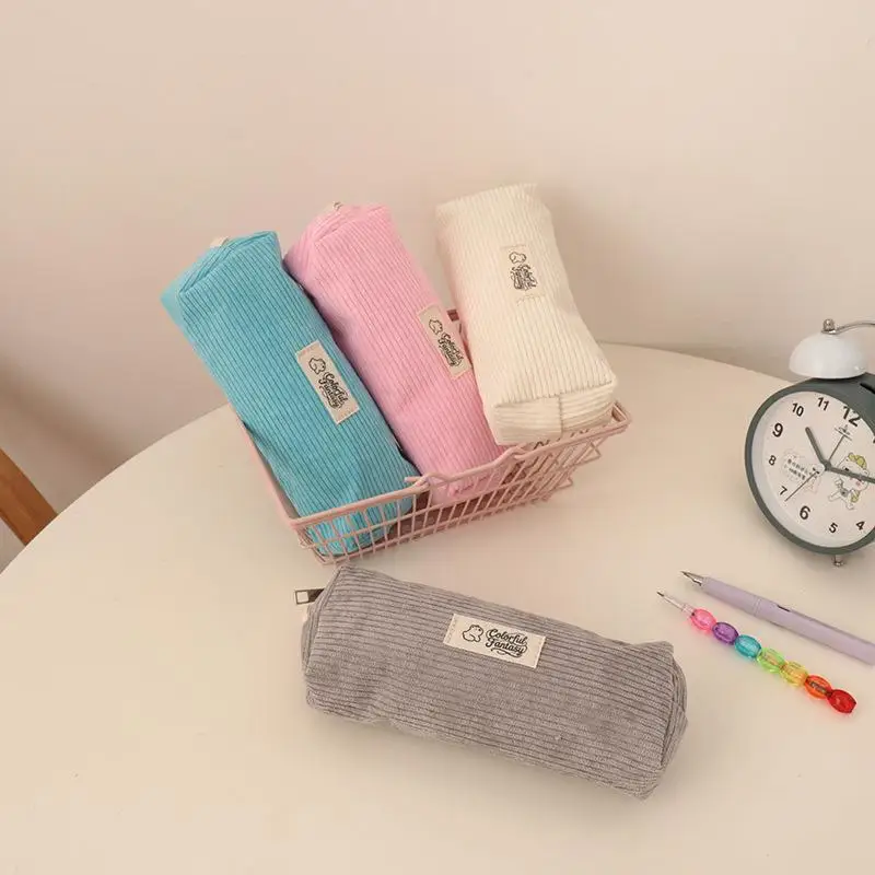 

New Student Stationery Pen Bag Women Makeup Storage Bags Cartoon Pencil Cases School Office Supplies