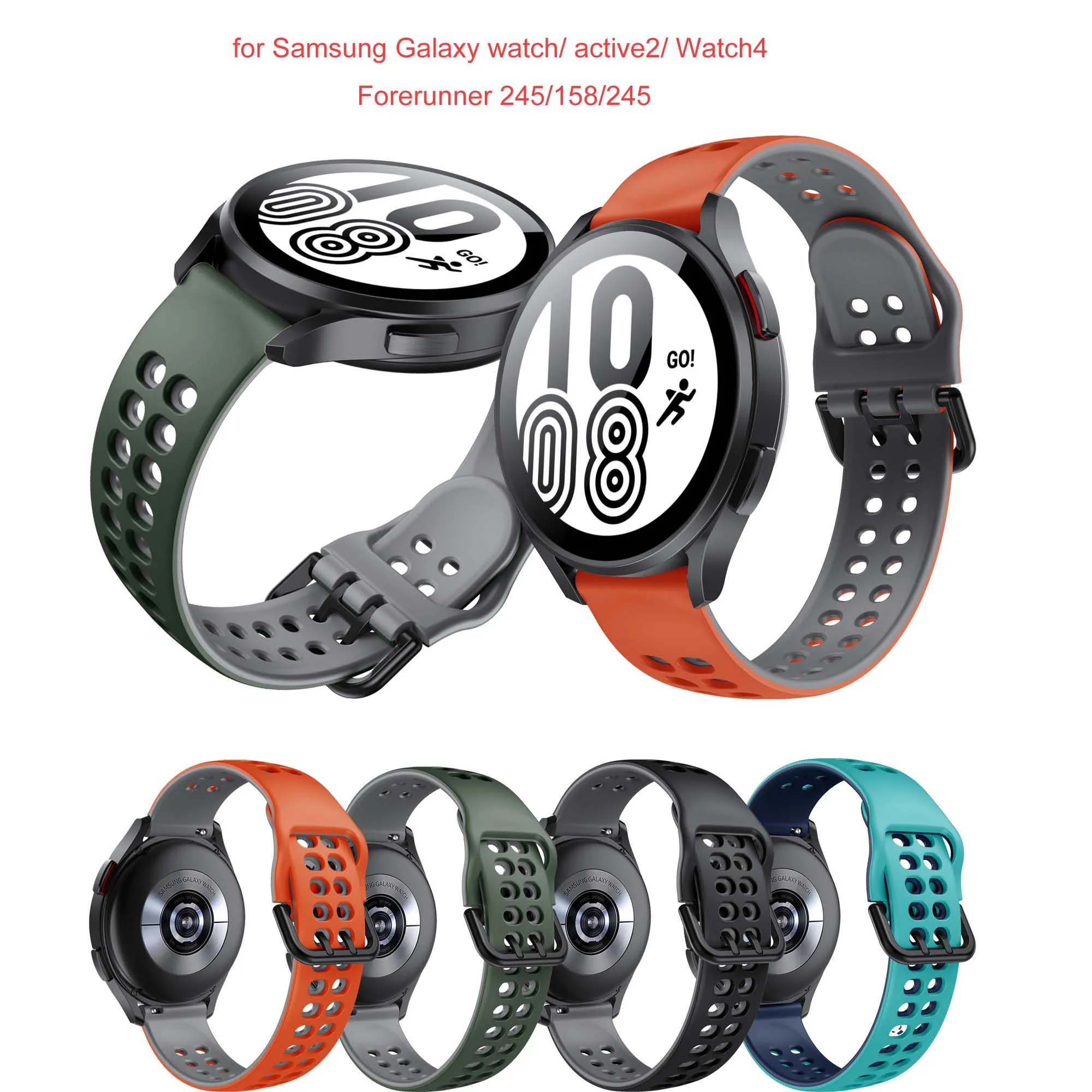 สายซิลิโคน20มม. สำหรับนาฬิกา Mi Watch สี S3 2 S1 Active Pro S2 42 46มม. อุปกรณ์เสริม Correa