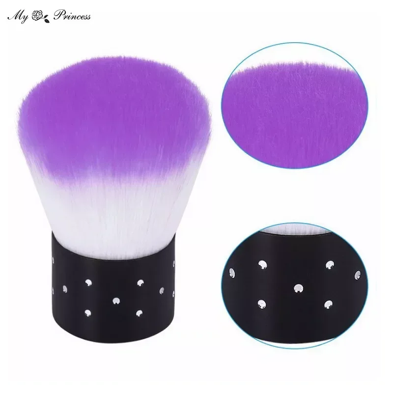 Mini cepillo de limpieza de polvo de uñas de seta suave portátil, removedor de polvo de Gel UV, cepillos, herramientas de cuidado de manicura para mujeres