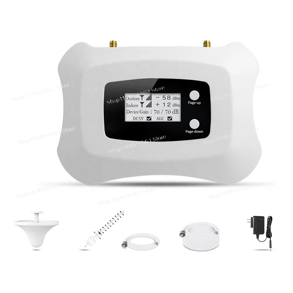 AS-D2 1800MHz Cellular Signal Booster, High Gain 2G/4G Phone Repeater for Enhanced Network Coverage