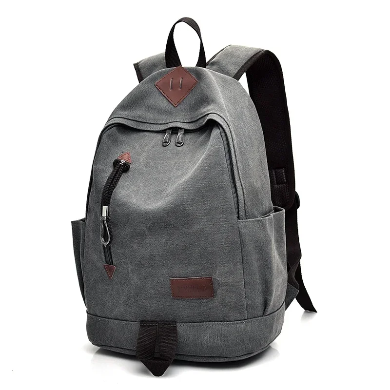 New Fashion Men Canvas Backpacks Large School Bags for Teenagers Boys Girls Travel Laptop Backbag Mochila Rucksack High Quality