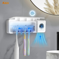 UV Toothbrush Holder Rechargeable Fast Drying Toothbrush Sterilizer With LED Display Wall-mounted Automatic Toothbrush Holders