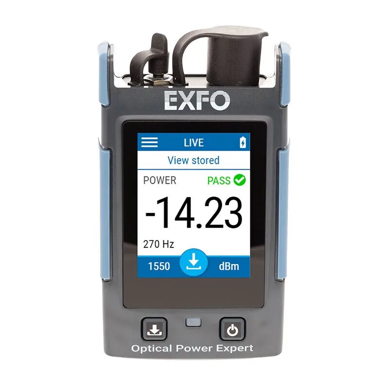 EXFO Optic Power Meter built in VFL, PX1-PRO-S (10 to -70dBm) PX1-PRO-H (26 to -50dBm) with 2.8 In Touchscreen, High Accuracy