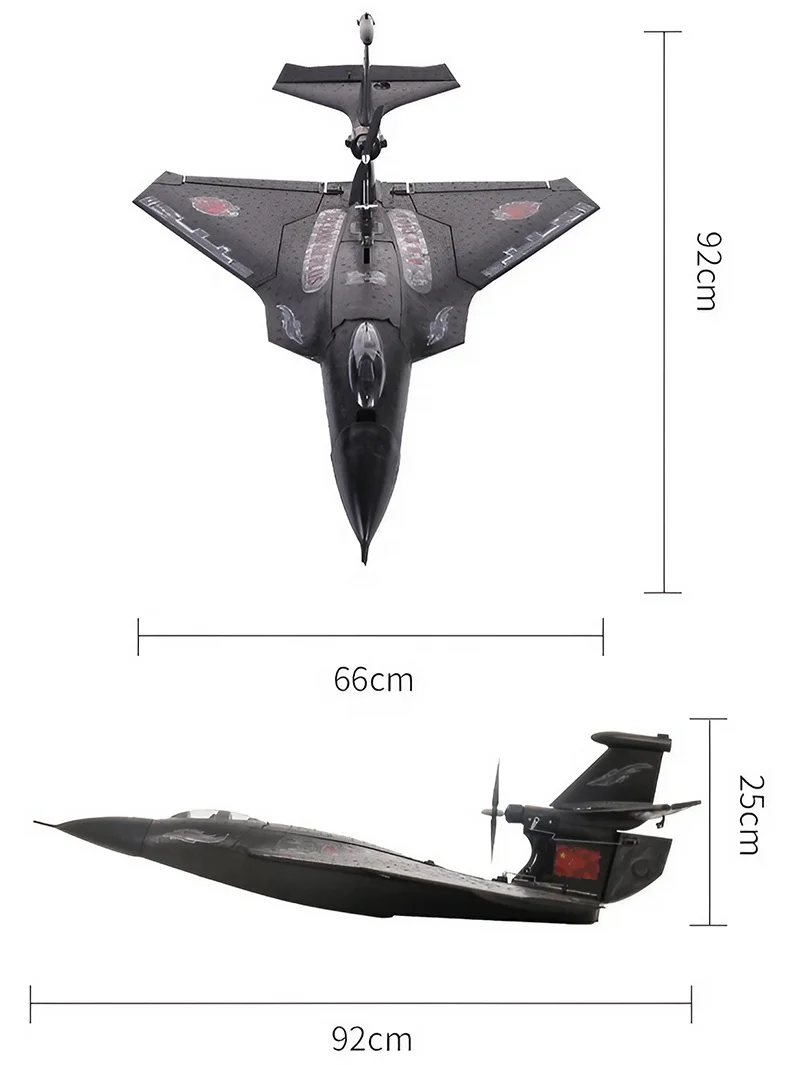 Avion RC sans balais longue portée 2000m, télécommande RTF avec équilibre Intelligent, corps en mousse EPP résistant aux chocs, lumière LED
