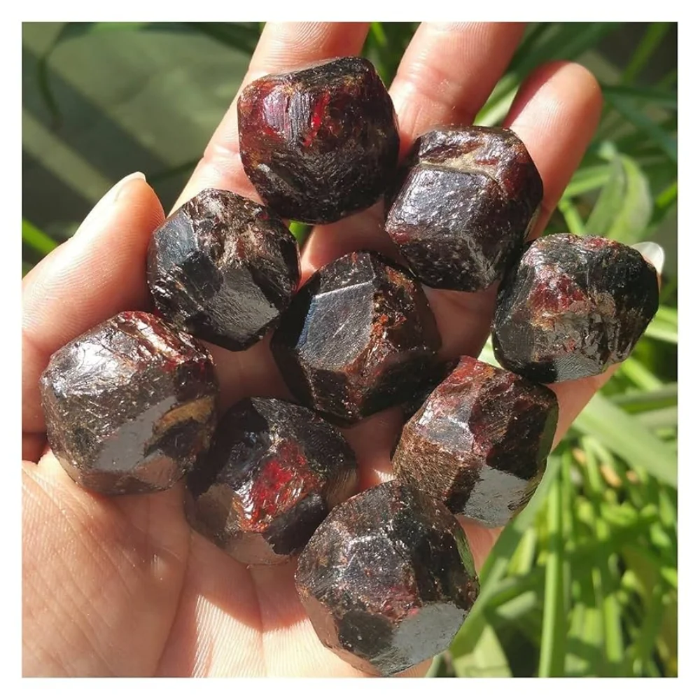 1pc Quartz Rough Garnet Crystal Stone Raw Semiprecious Tumbled Stone Crystals crystals and stones，Perfect Gift for Collectors
