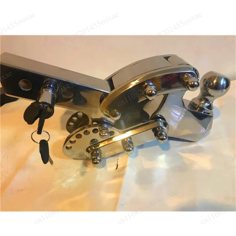 304 Stainless Steel Square Mouth Adjustable Trailer Hitch Height Lifting Tow Bar Hook For Car Trailer