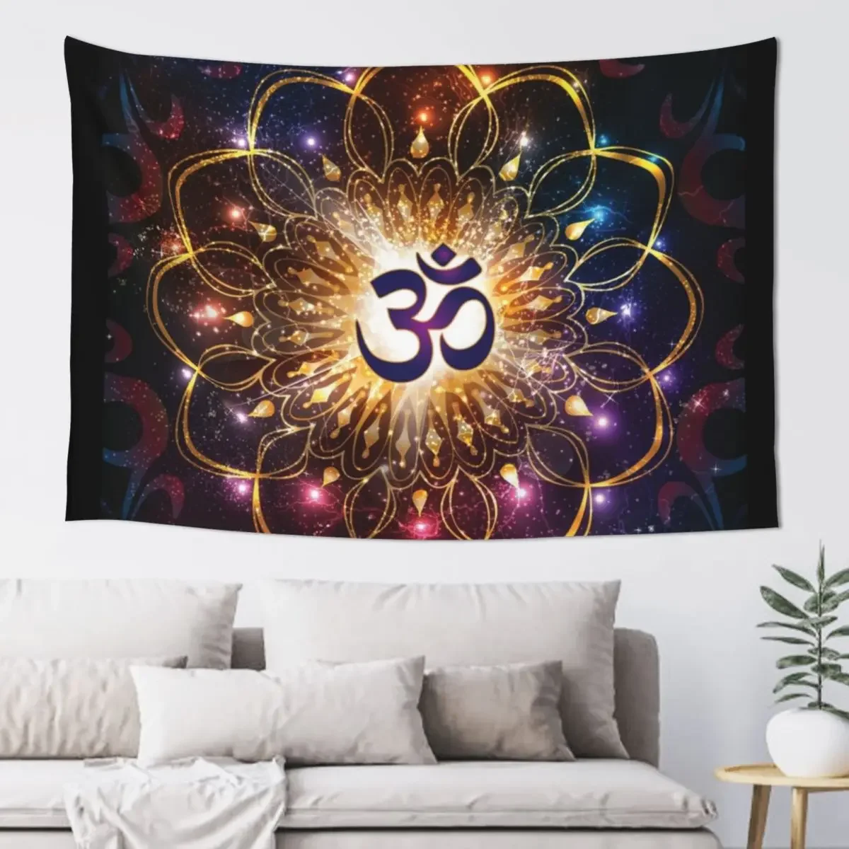 The higher power of Om - sacred geometry Tapestry Room Decorator House Decorations Wall Carpet Tapestry