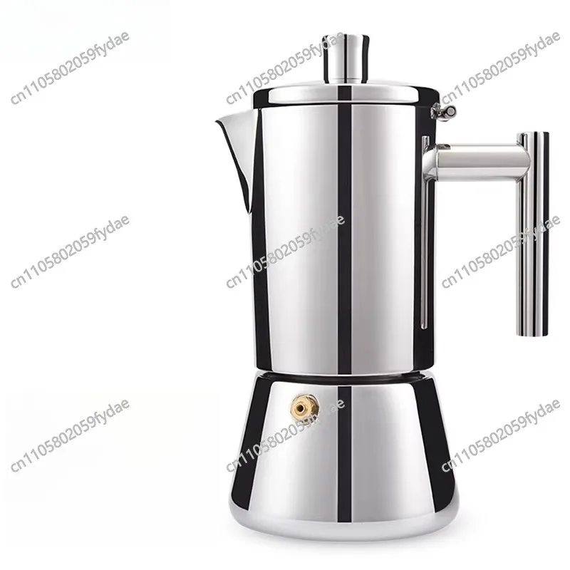 Moka Pot Italian Hand-Drip Coffee Maker Home Use 304 Stainless Steel Coffee Brewing Set Electric Heating System