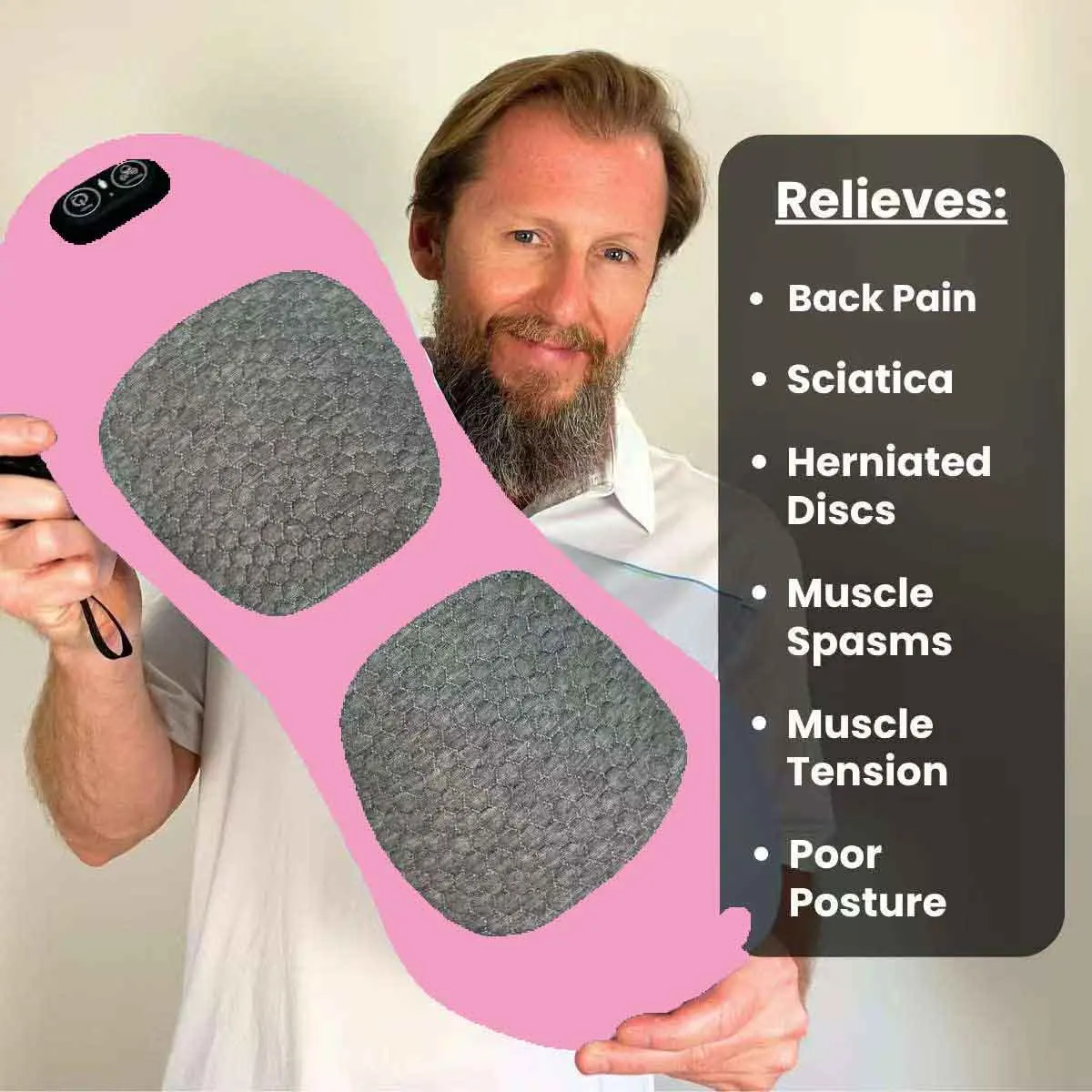 Wasai 3-in-1 Back Massager with Relief Bed Sleeping Shiatsu Deep Tissue Portable Shoulder Lower Back Pain Relief Waist Massager view 6
