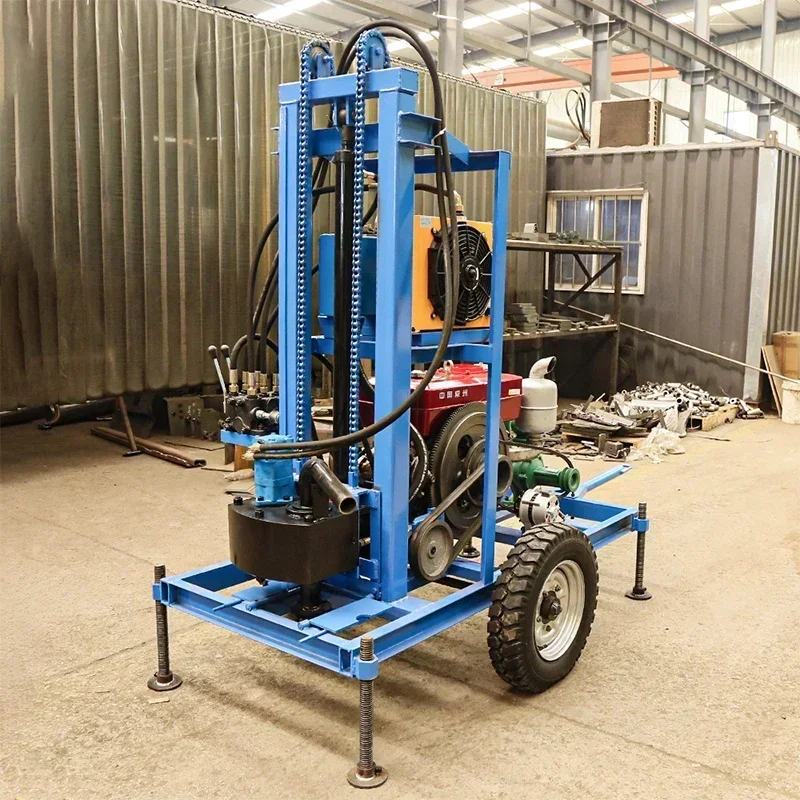 Selected Good Items 100m 120m 150m 180m 200m 12hp 22hp 30hp Portable Water Well Drilling Rig With Diesel Engine